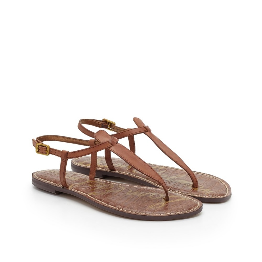 Sam Edelman Gigi Leather Sandal in Saddle Leather